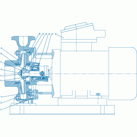 Корпус насоса КМ 50-32-120, Запчасти насоса КМ 50-32-120